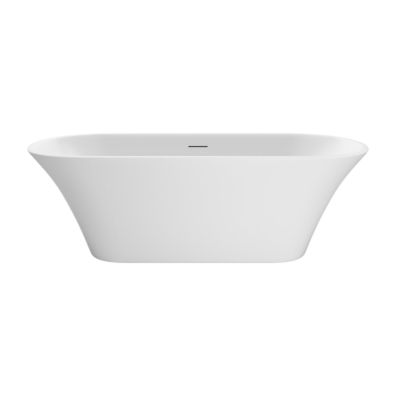 White Double Ended Bath Curved Modern Bathroom Freestanding Bathtub