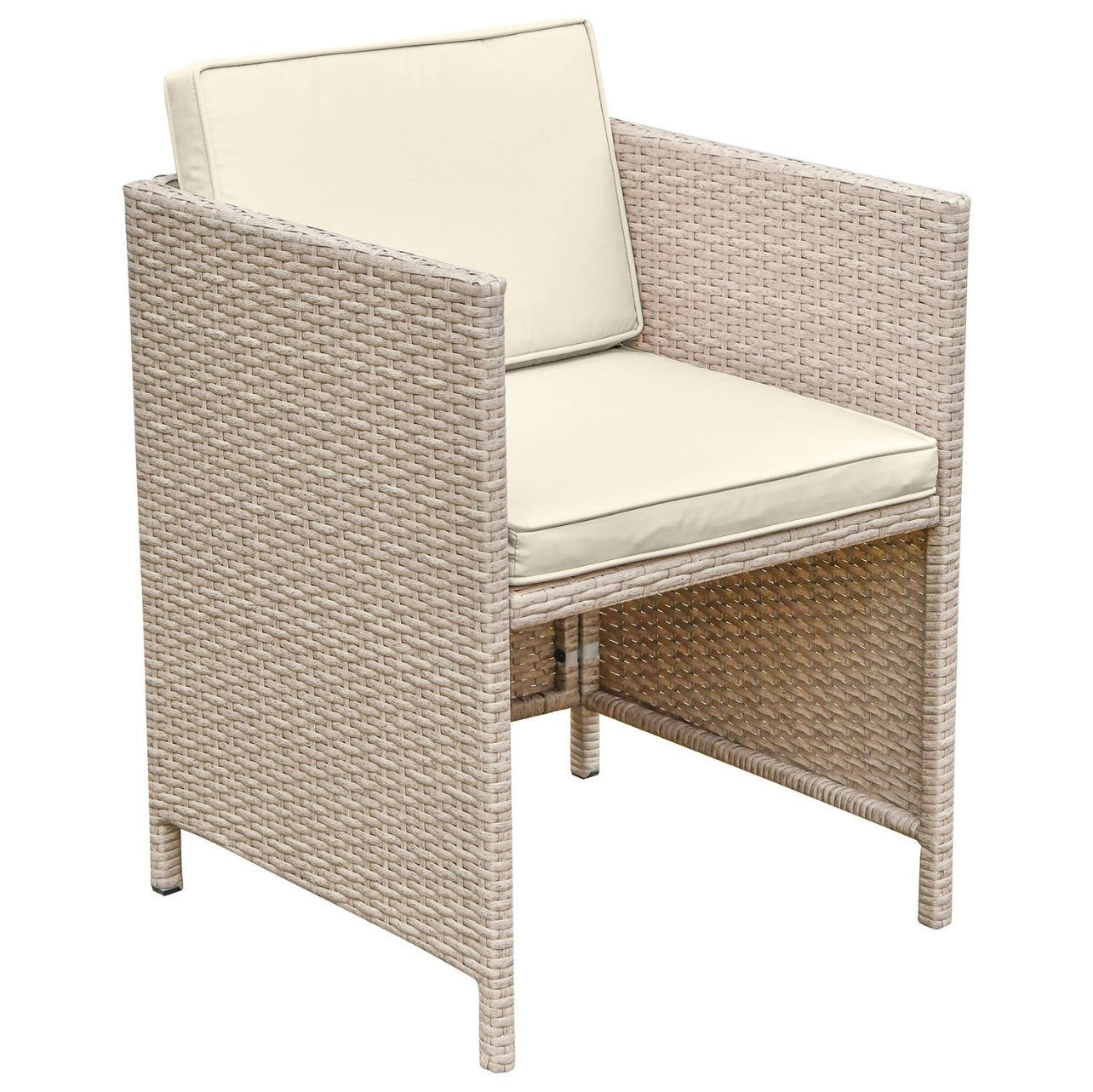 Rattan Garden Dining Set Seats 4 Outdoor Patio