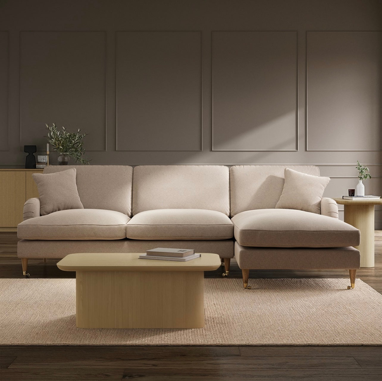 4 Seater Sofa L-Shaped Corner Couch with Cushions