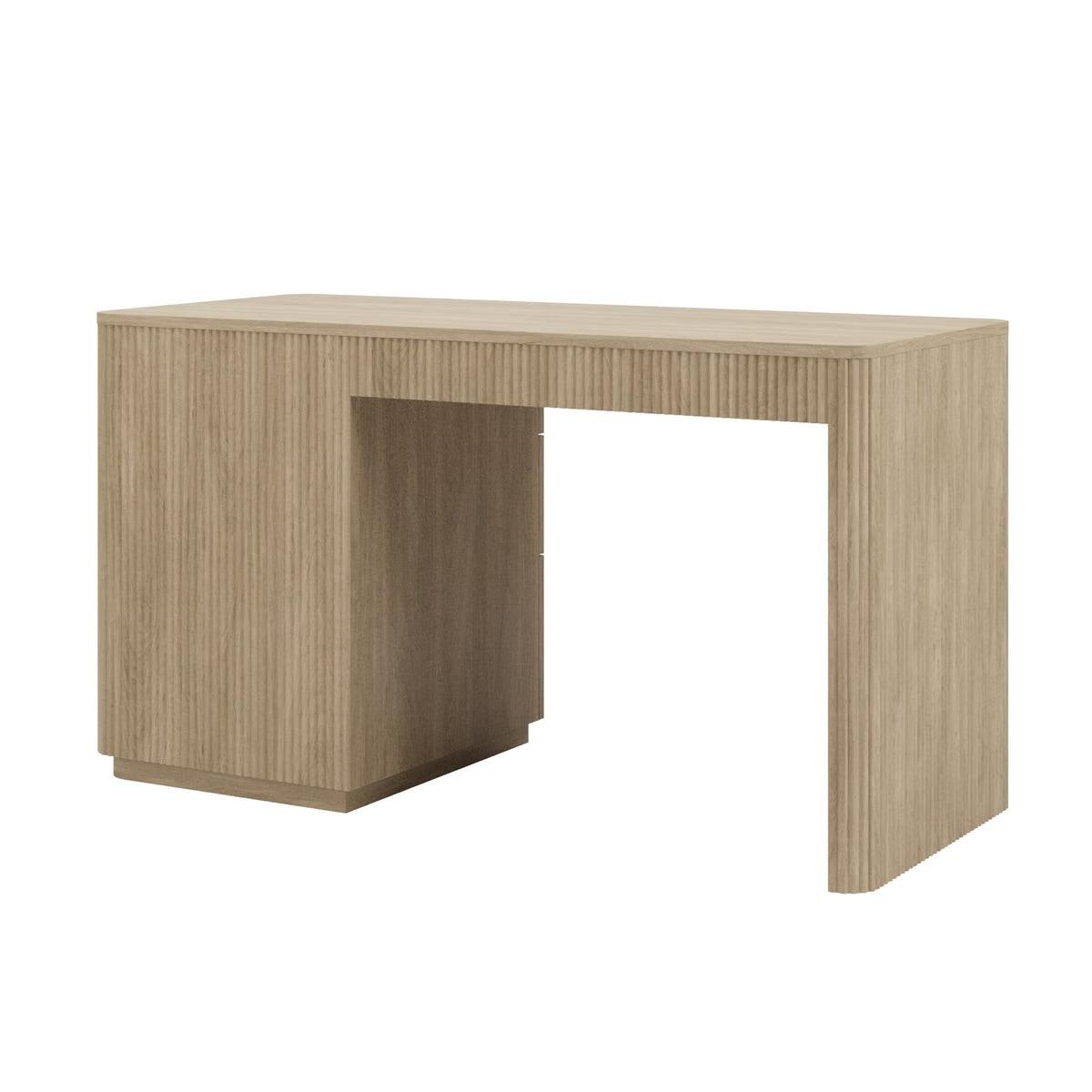 Oak Home Office Desk with Drawers