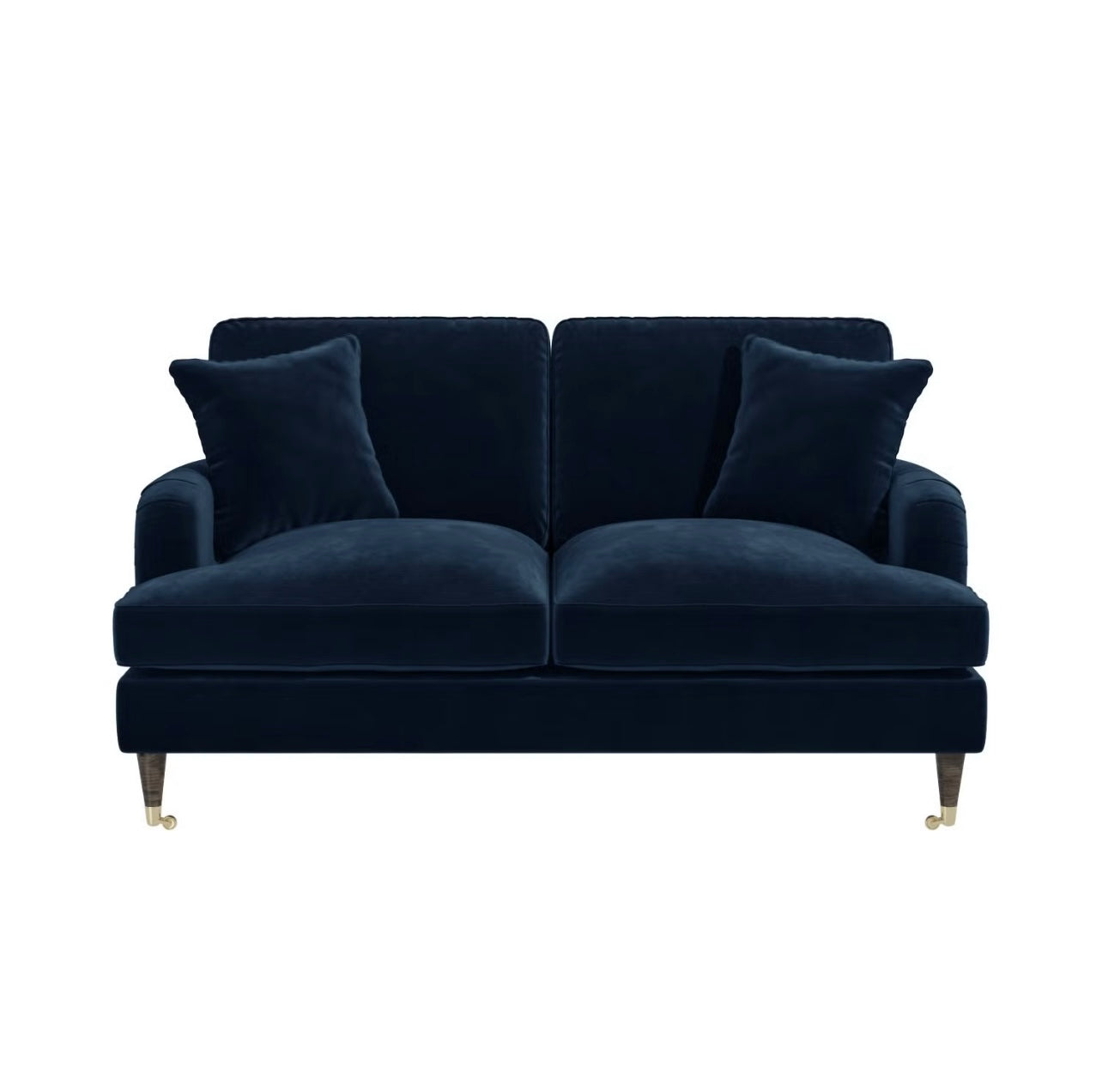 Velvet Sofa 2 Seater Couch Upholstered with Cushions