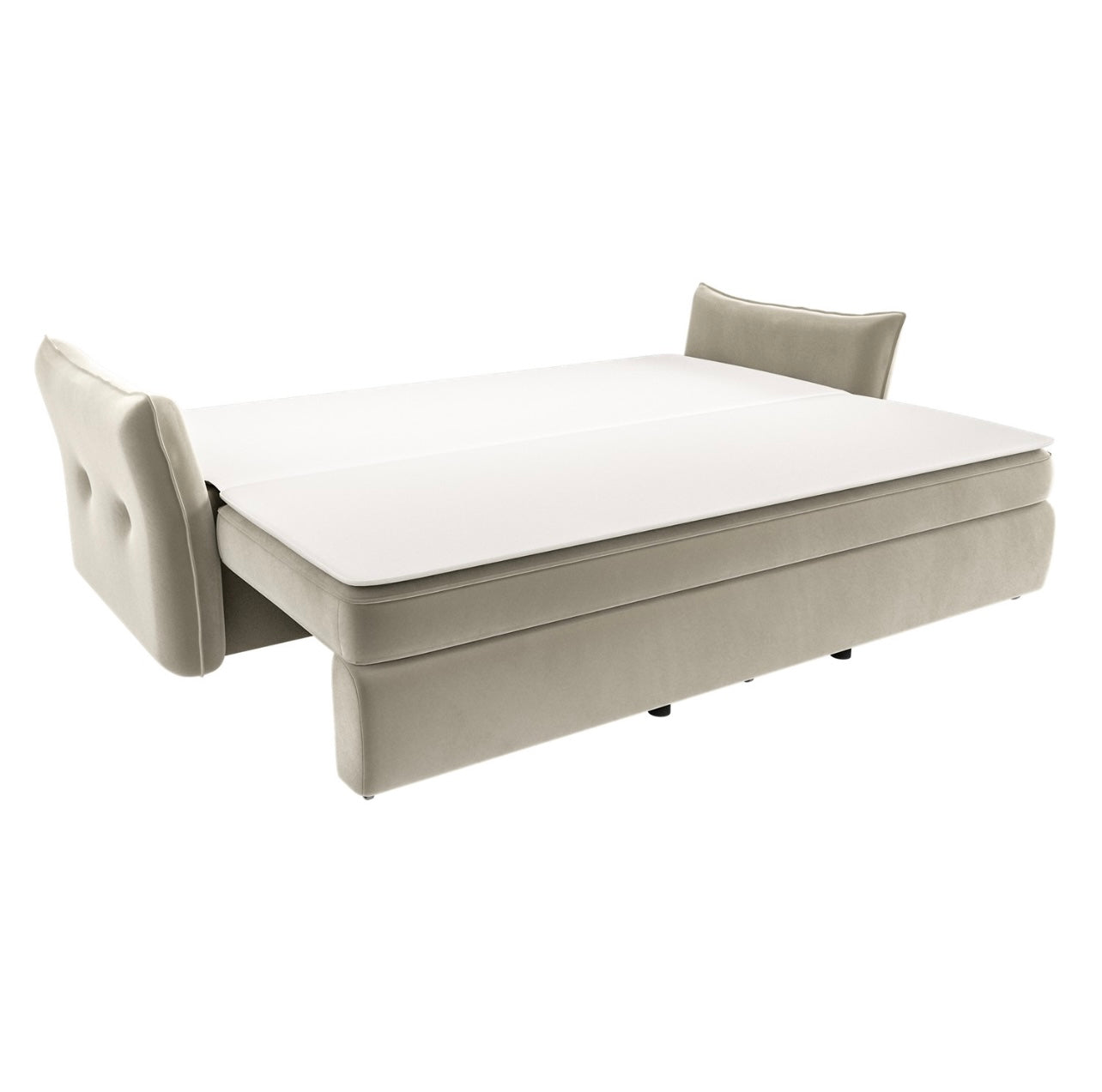 Sofa Bed 3 Seater Velvet Sleeper Sofa with Mattress and Cushions