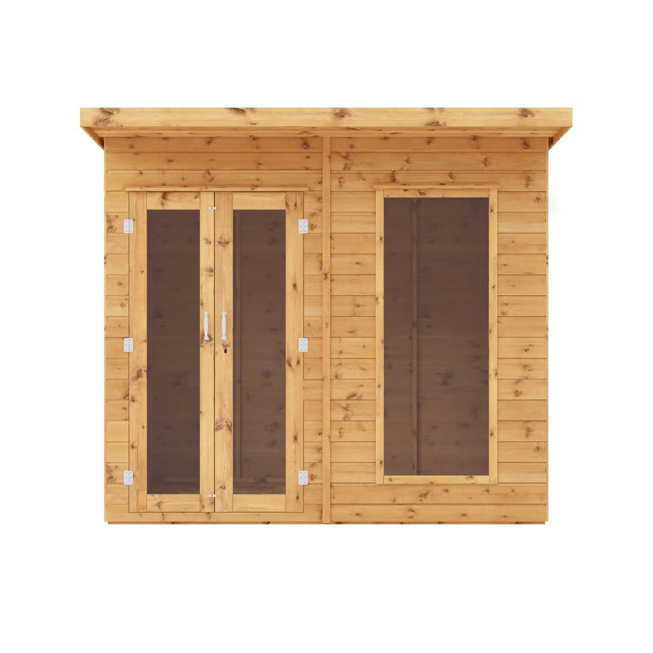 Premium Summerhouse with Glazed French Doors and Durable Roofing