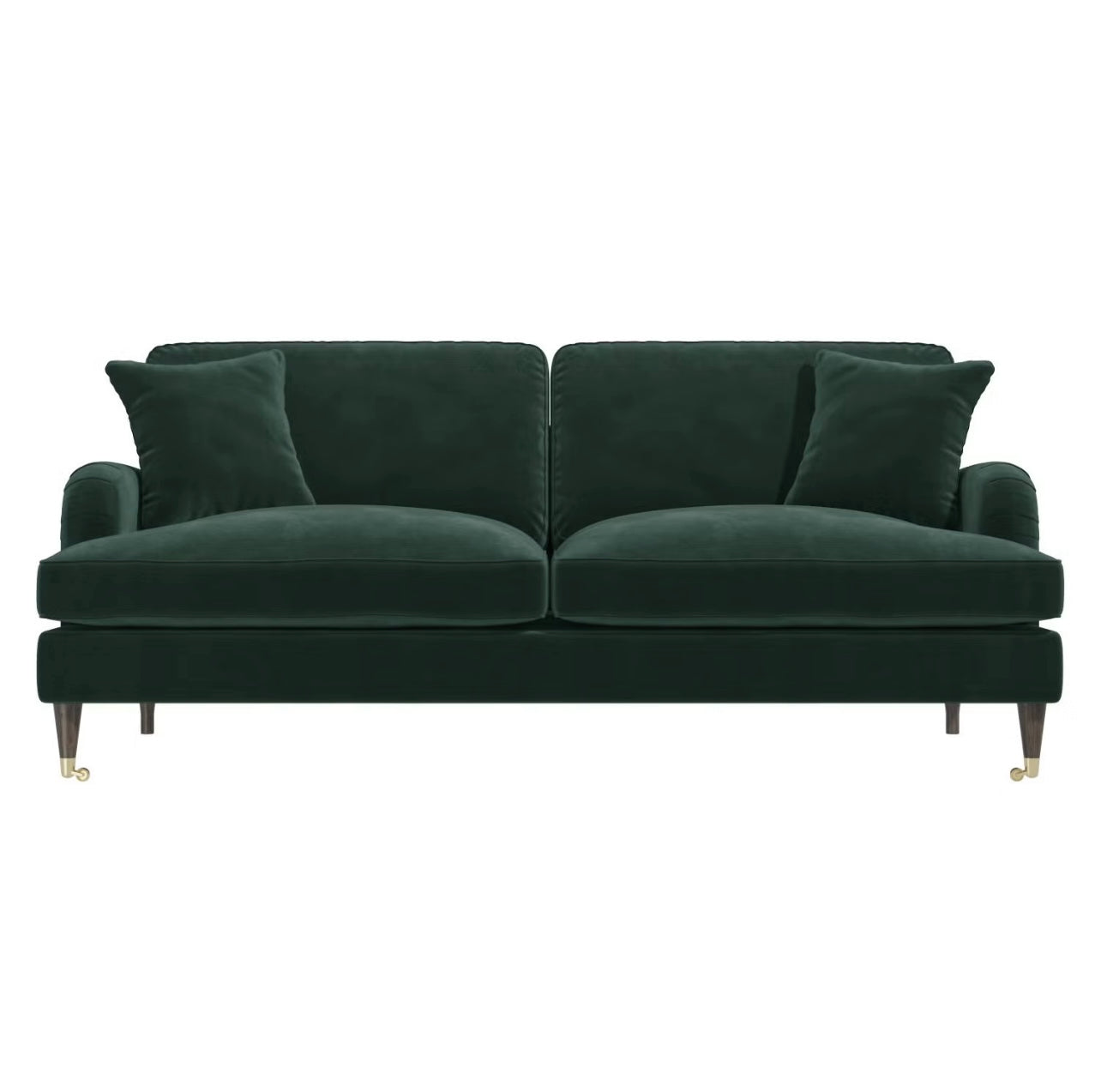 Velvet Sofa 3 Seater Couch Upholstered with Cushions