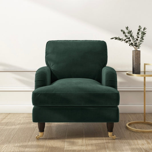Velvet Armchair Upholstered Accent Chair Plush and Modern