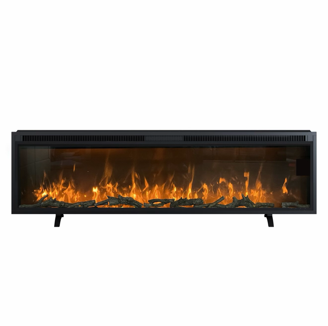 Inset Electric Fire Media Wall 60 Inch with LED Flame and Remote Control