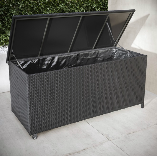 Rattan Garden Storage Box with Gas Lift