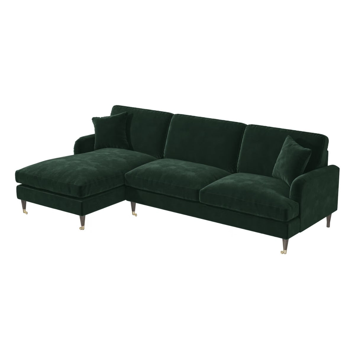 4 Seater Sofa L-Shaped Velvet Corner Couch with Cushions