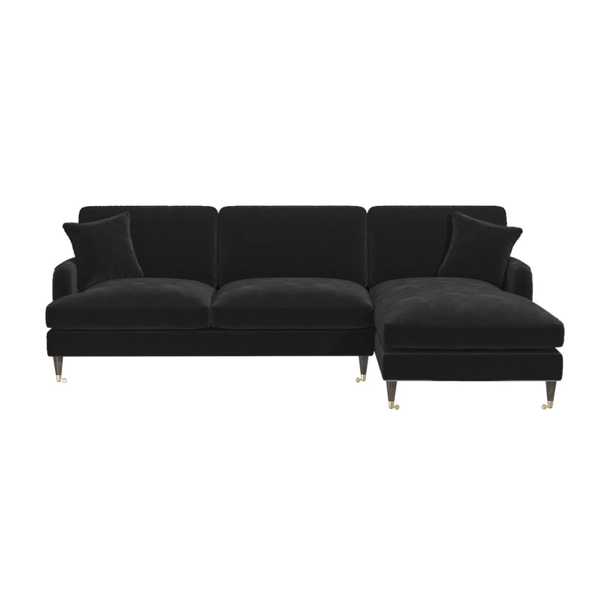 4 Seater Sofa L-Shaped Velvet Corner Couch with Cushions