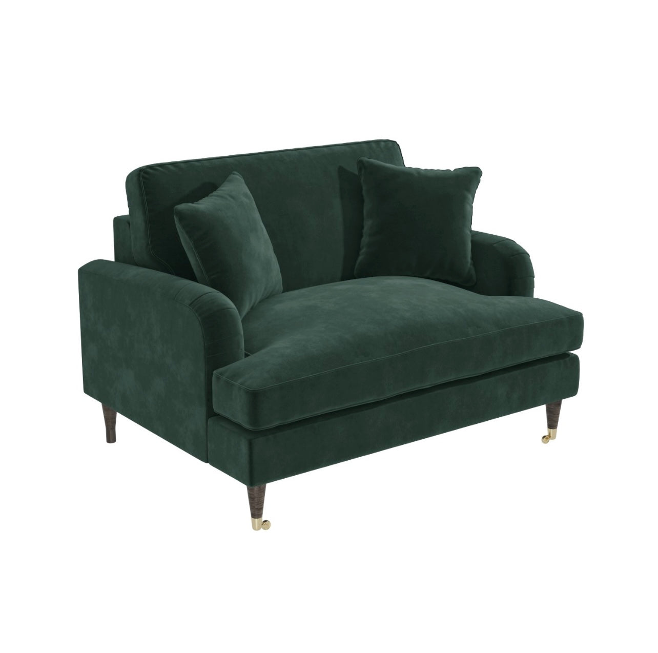 Velvet Loveseat Sofa Couch 2 Seater with Cushions