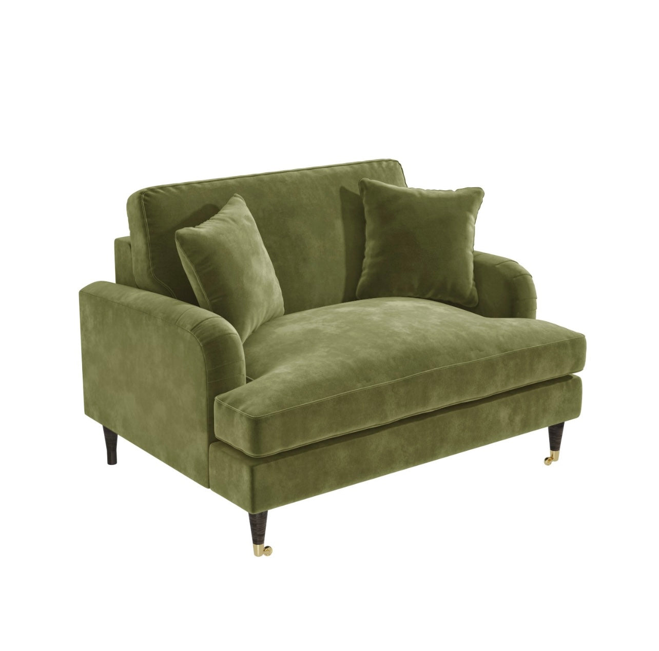 Loveseat Sofa Velvet Couch 2 Seater with Cushions