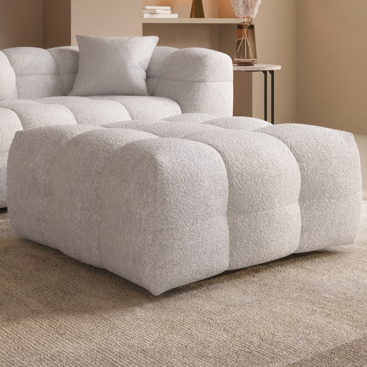 Footstool Ottoman Pouffe Upholstered Stool