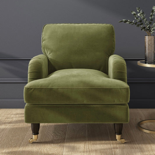 Velvet Armchair Upholstered Accent Chair Plush and Modern