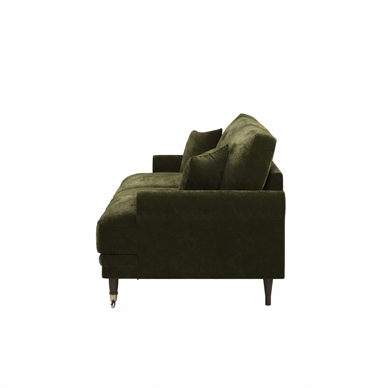 Chenille Feather Sofa Three Seater Couch Upholstered with Cushions