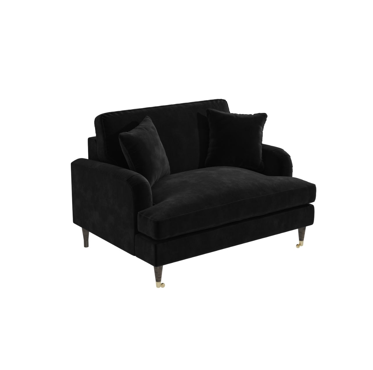 Loveseat Sofa Velvet Couch 2 Seater with Cushions