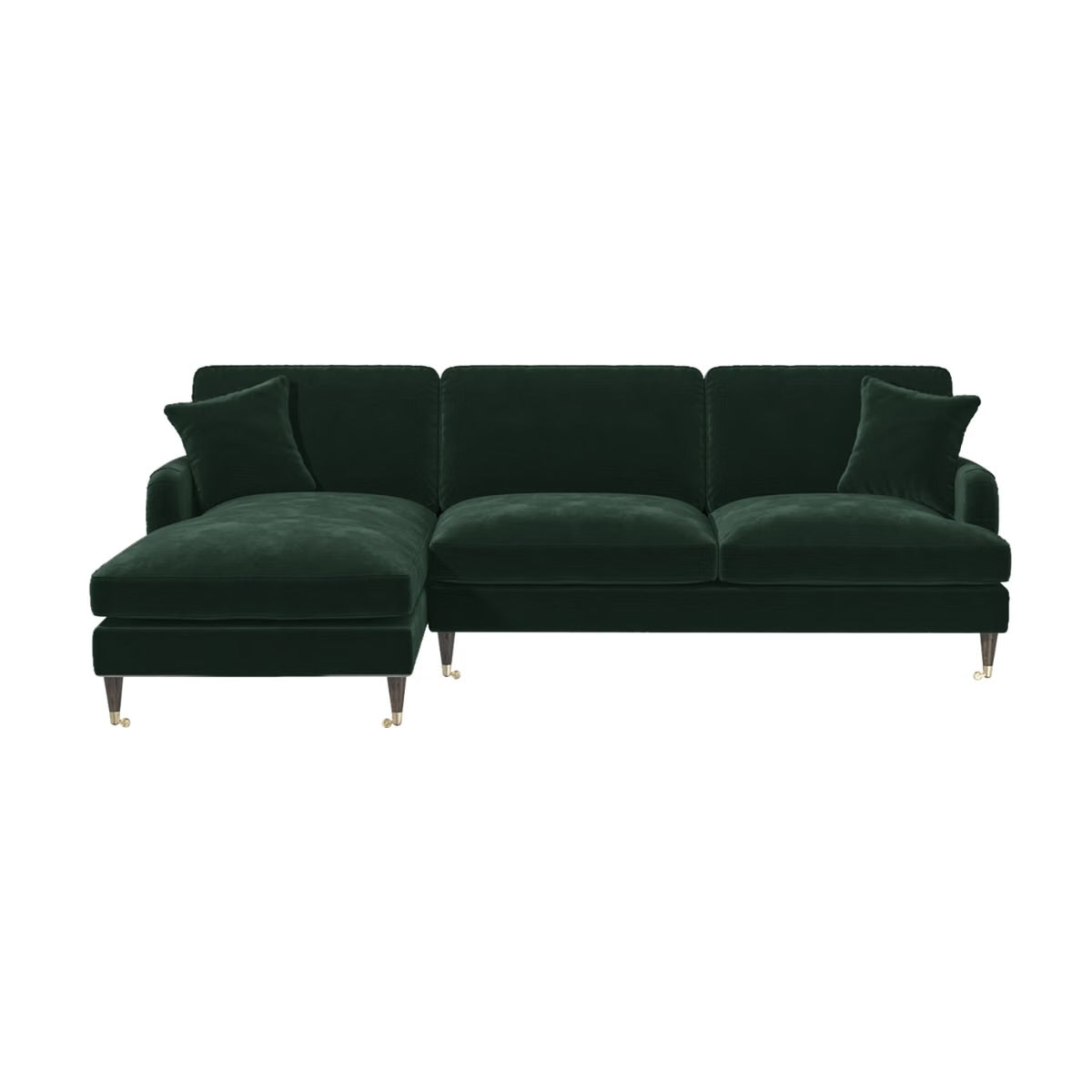 4 Seater Sofa L-Shaped Velvet Corner Couch with Cushions