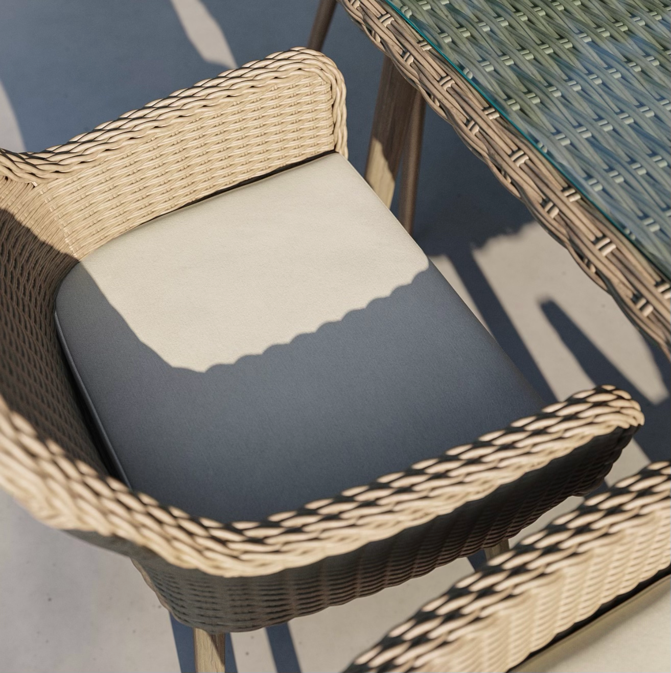 Rattan Garden Dining Set 6 Seater Outdoor Patio