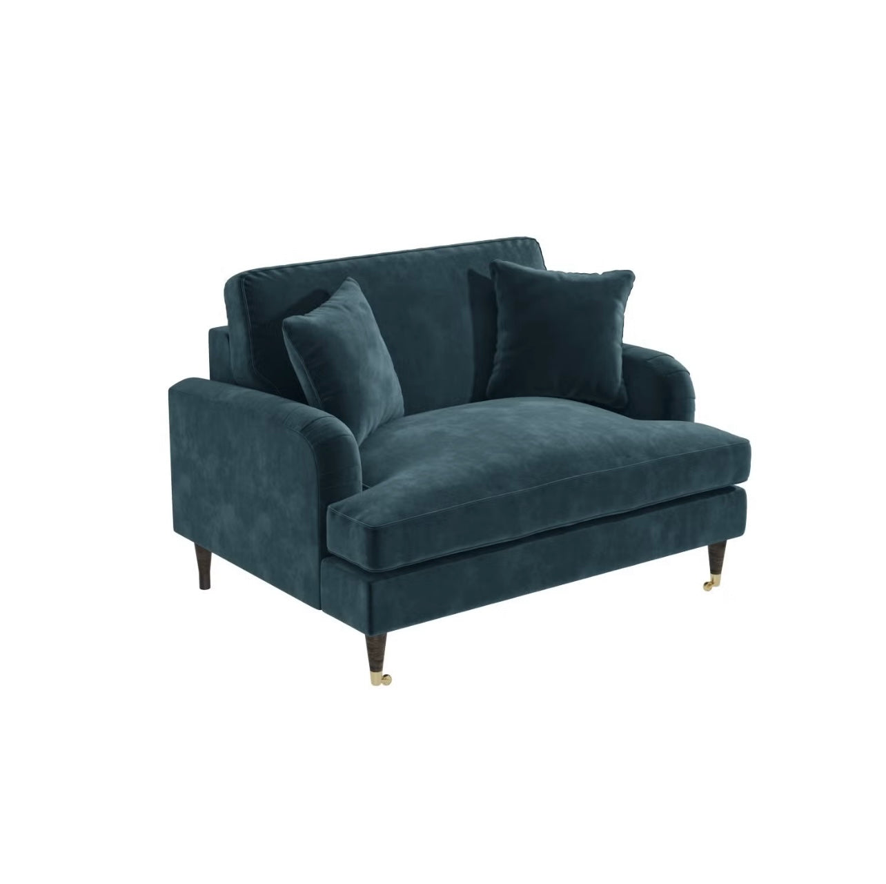 Velvet Loveseat Sofa Couch 2 Seater with Cushions