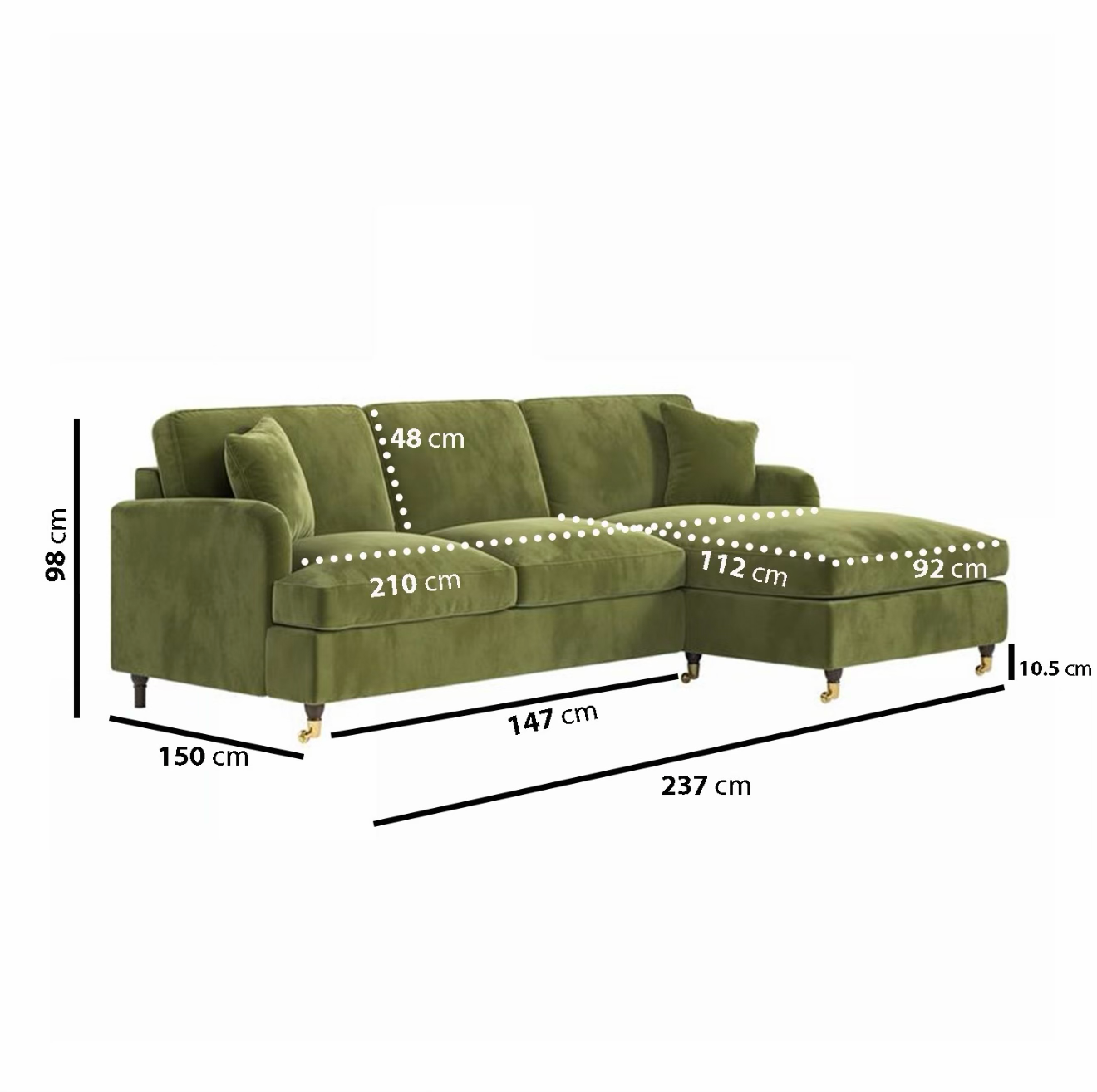 Sofa Bed Four Seater Velvet Sleeper Sofa with Mattress and Cushions