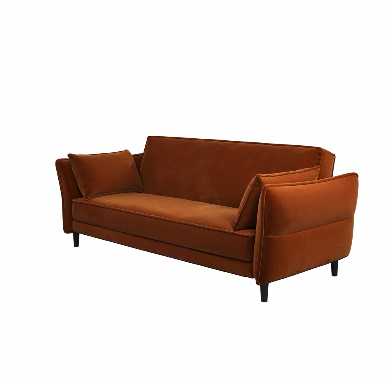 Velvet Sofa Bed 3 Seater Sleeper Sofa with Cushions