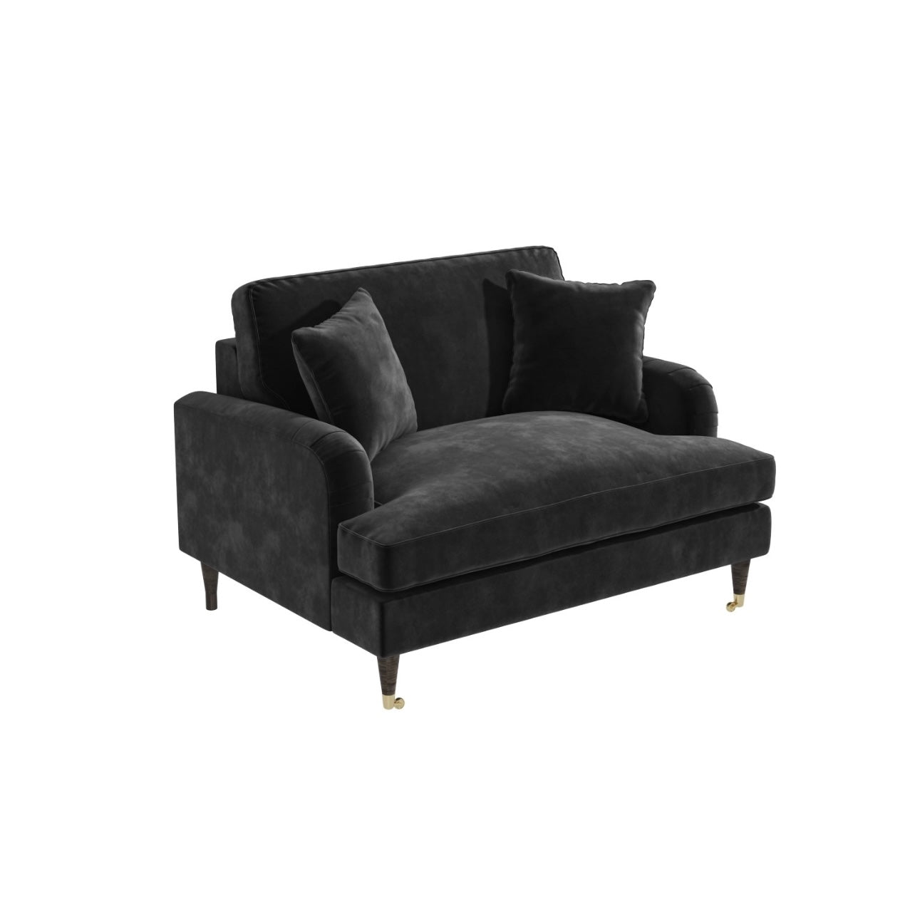 Loveseat Sofa Velvet Couch 2 Seater with Cushions