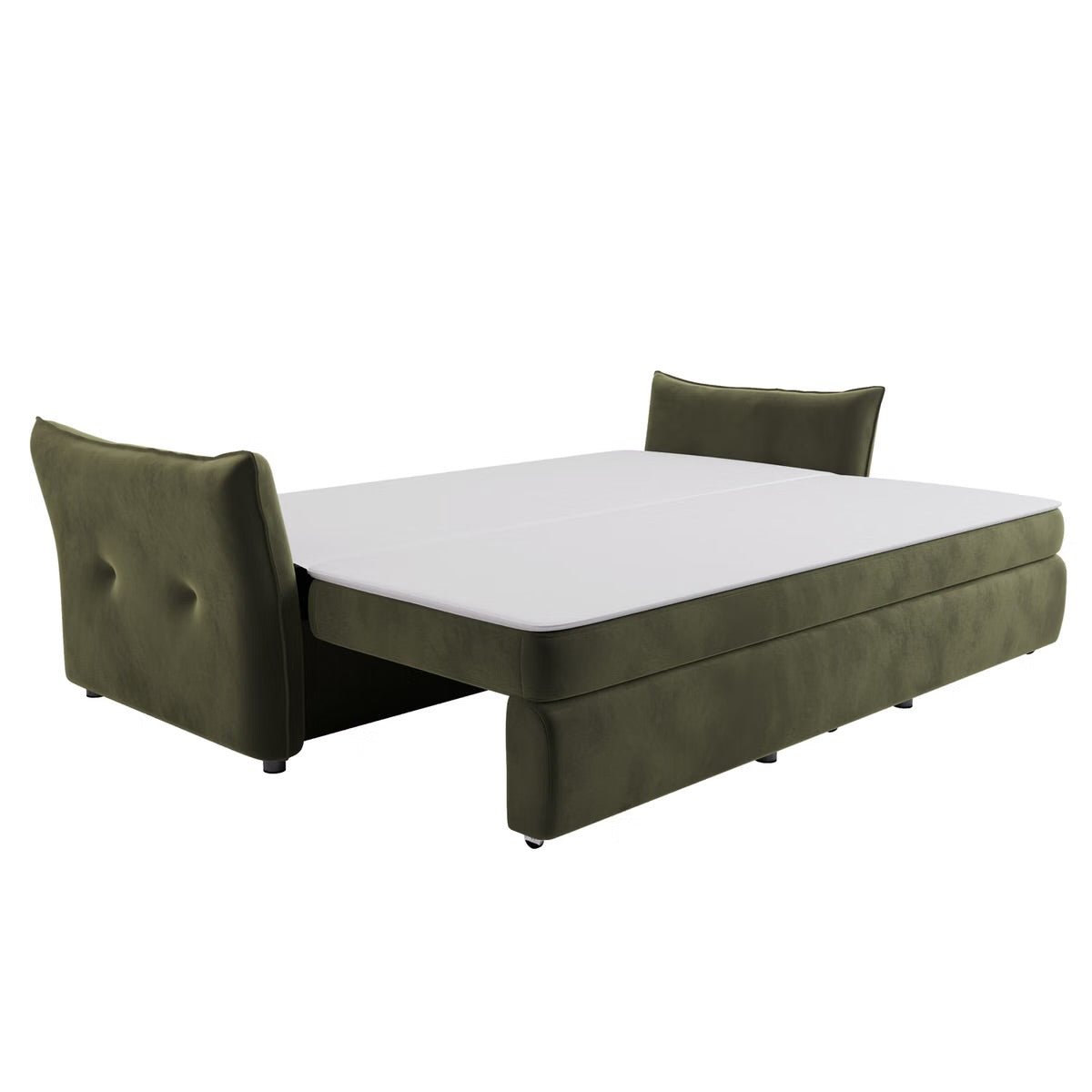Sofa Bed 3 Seater Velvet Sleeper Sofa with Mattress and Cushions