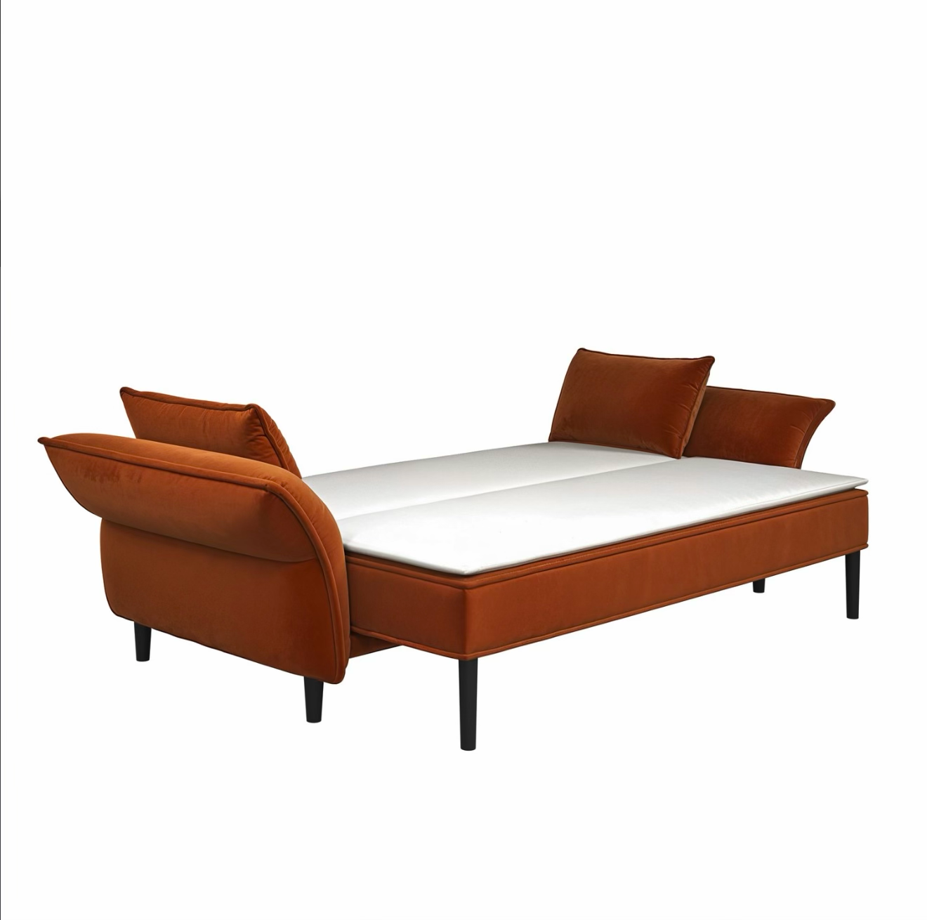 Velvet Sofa Bed 3 Seater Sleeper Sofa with Cushions
