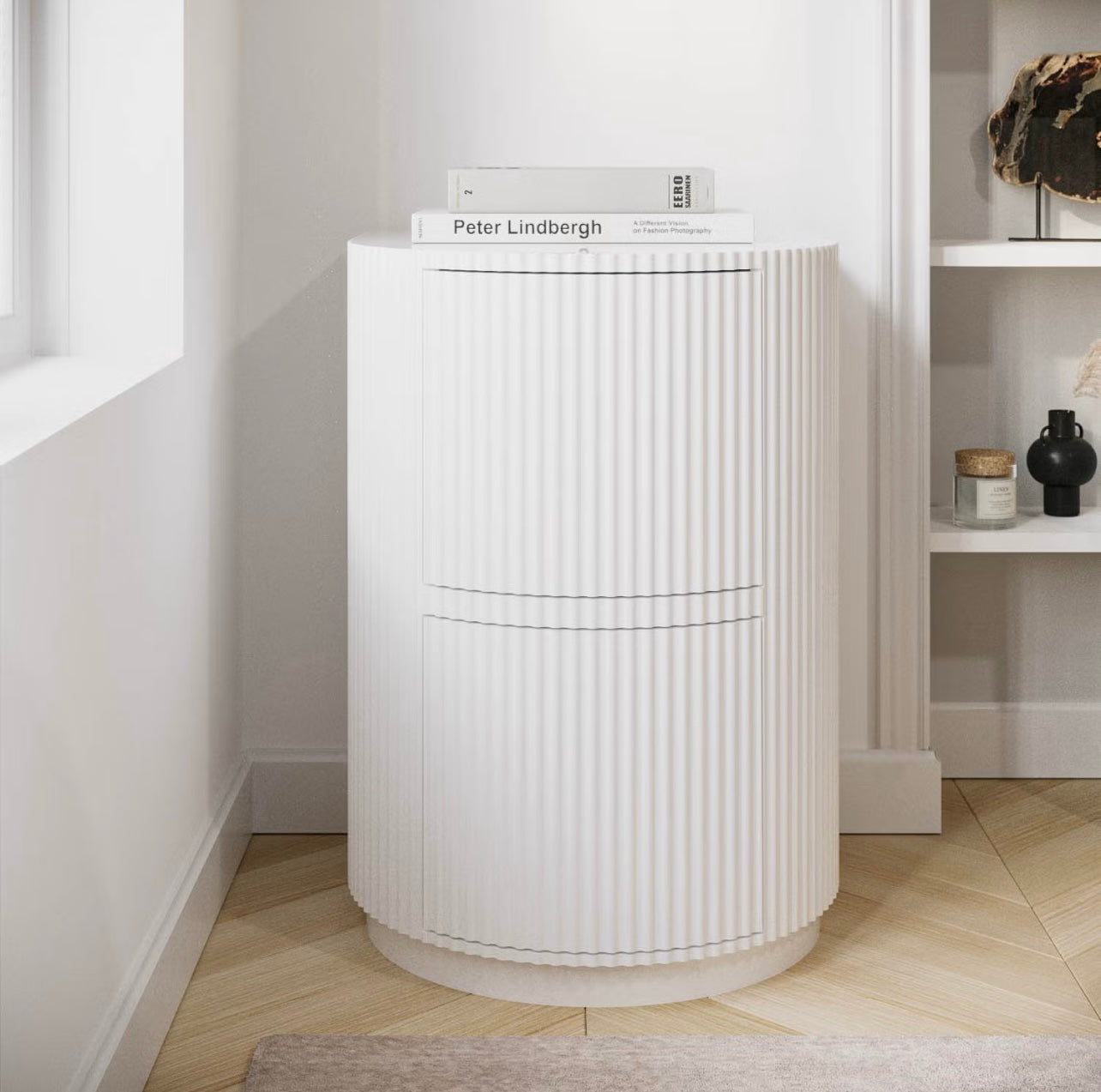 White Office Filing Cabinet Wood Storage Drawers
