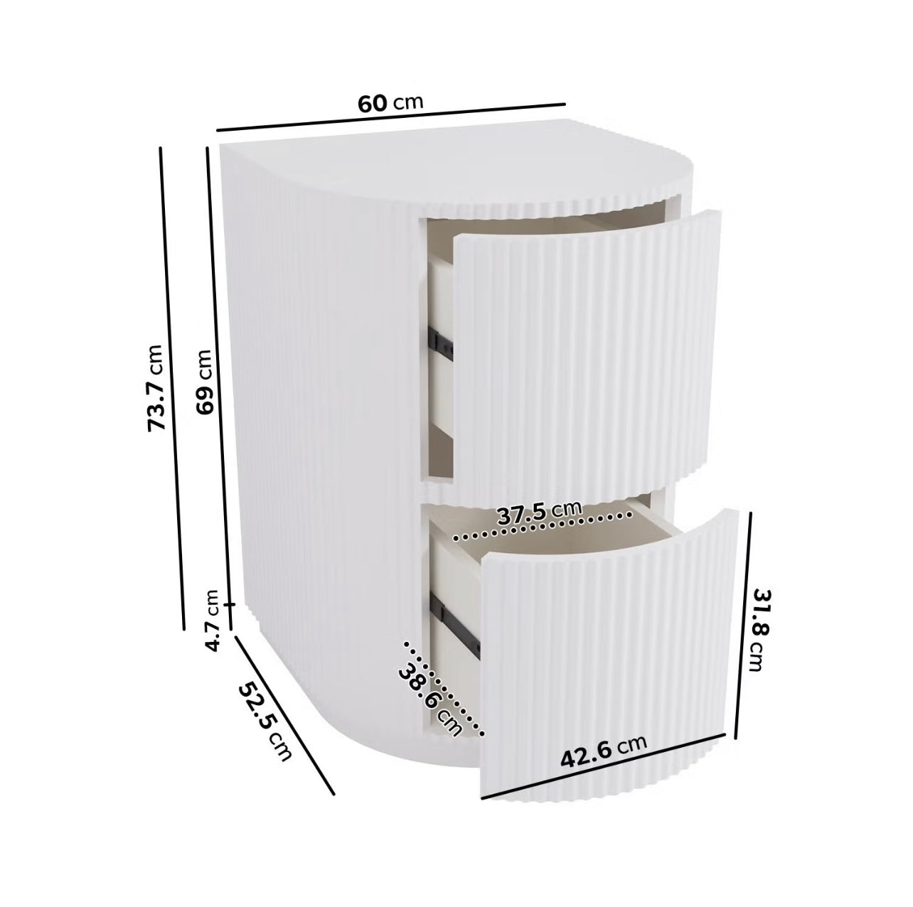 White Office Filing Cabinet Wood Storage Drawers