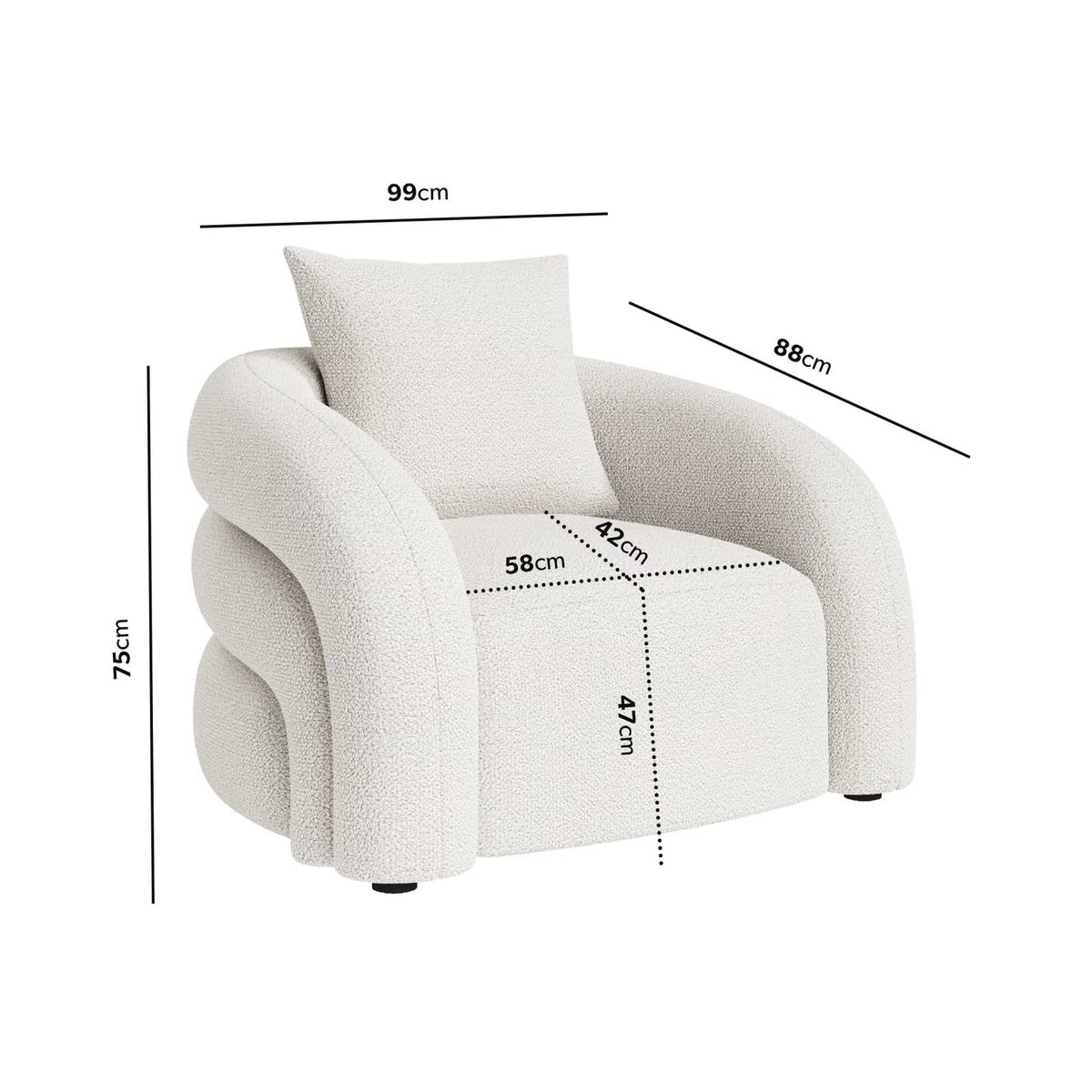 Accent Chair Upholstered Armchair Modern