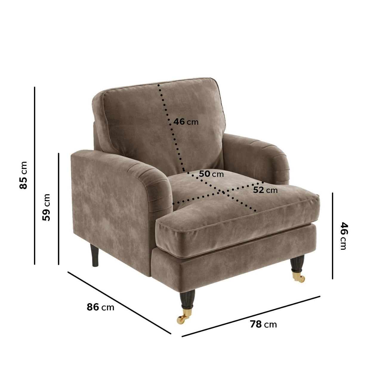 Velvet Armchair Upholstered Accent Chair Plush and Modern