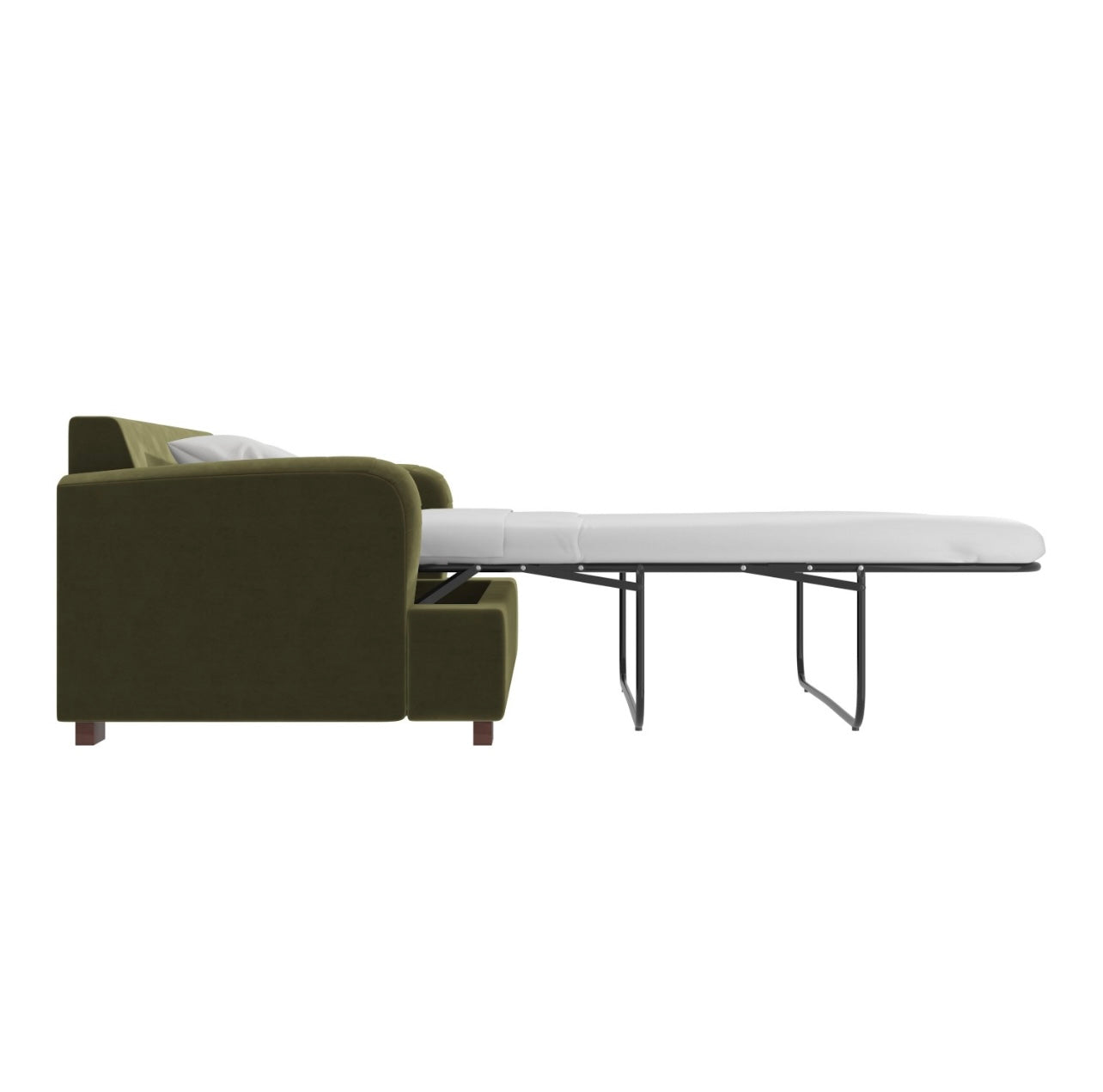Velvet Sofa Bed 2 Seater Sleeper Sofa with Mattress and Cushions