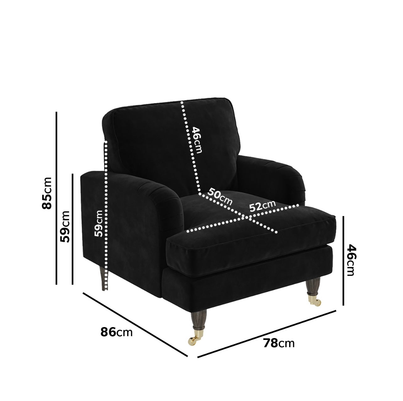 Velvet Armchair Upholstered Accent Chair Plush and Modern