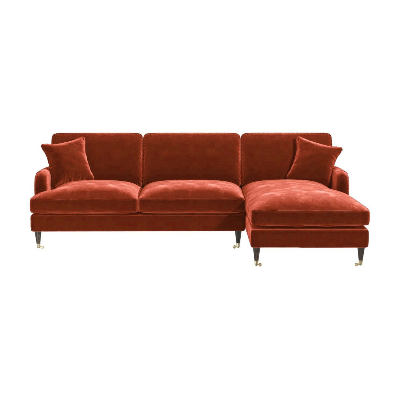 4 Seater Sofa L-Shaped Velvet Corner Couch with Cushions