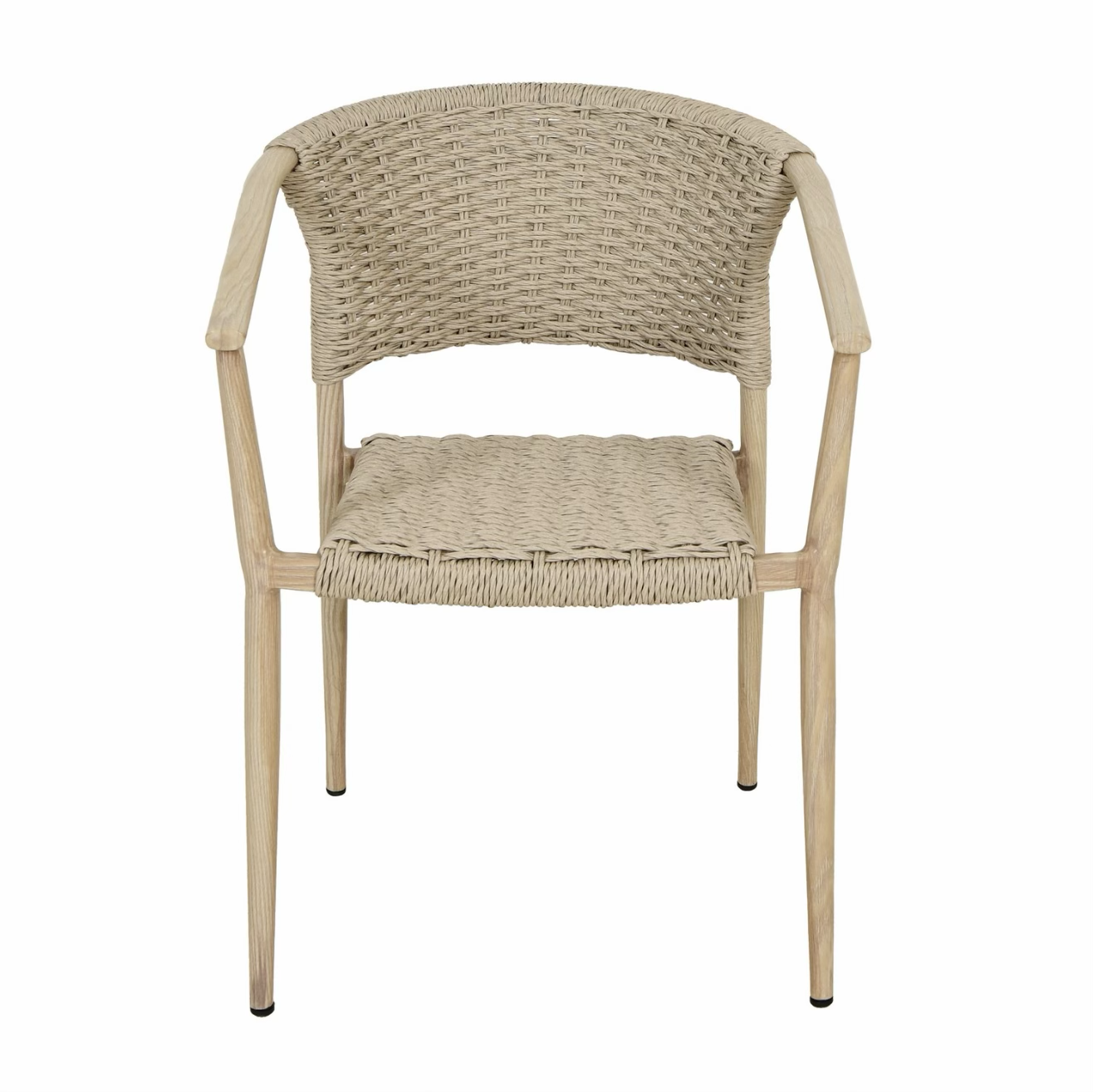 Garden Dining Set 6 Seater with Rattan Chairs Outdoor Patio