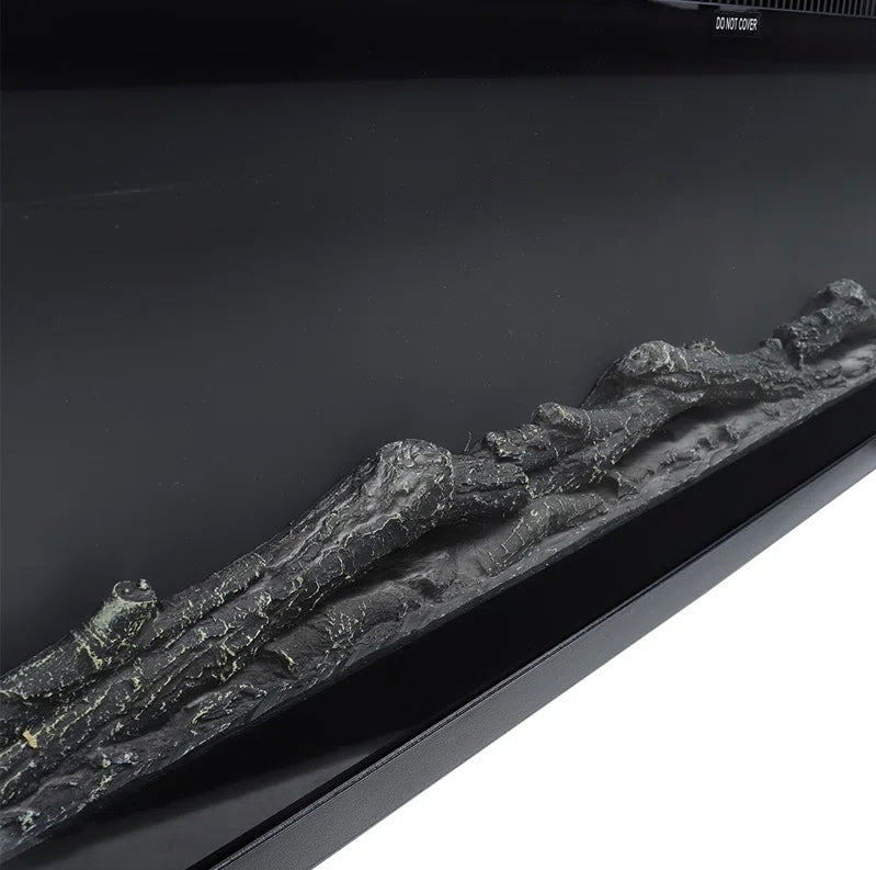 Inset Electric Fire Media Wall with LED Flame