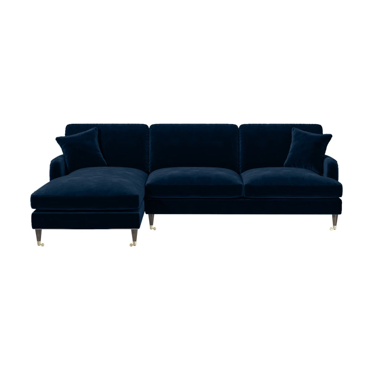 4 Seater Sofa L-Shaped Velvet Corner Couch with Cushions