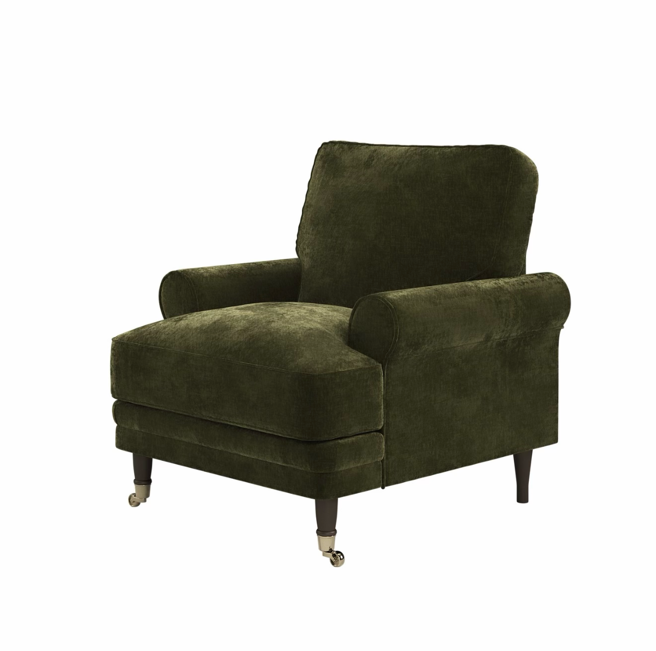Chenille Feather Armchair Upholstered Chair Plush and Modern