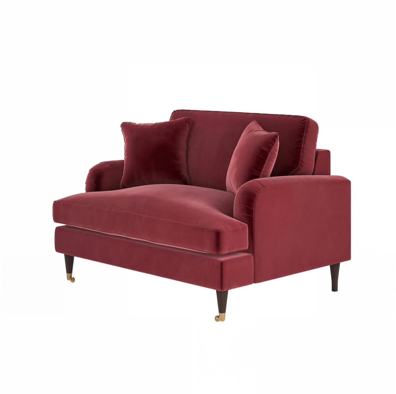 Velvet Loveseat Sofa Couch 2 Seater with Cushions