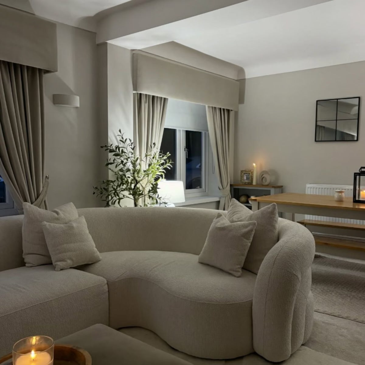 4 Seater Corner Sofa Couch with Scatter Cushions