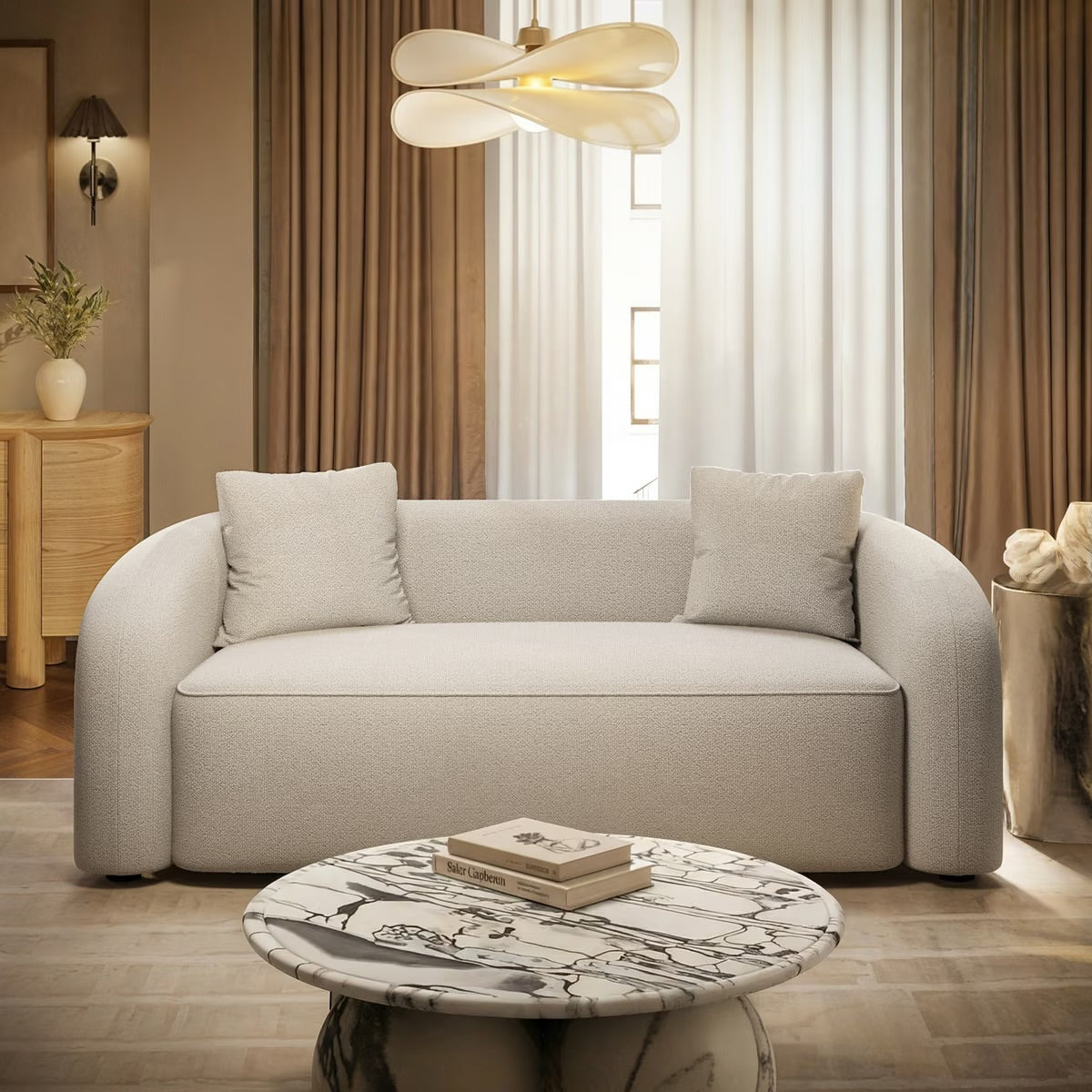 3 Seater Sofa Couch Upholstered with Scatter Cushions