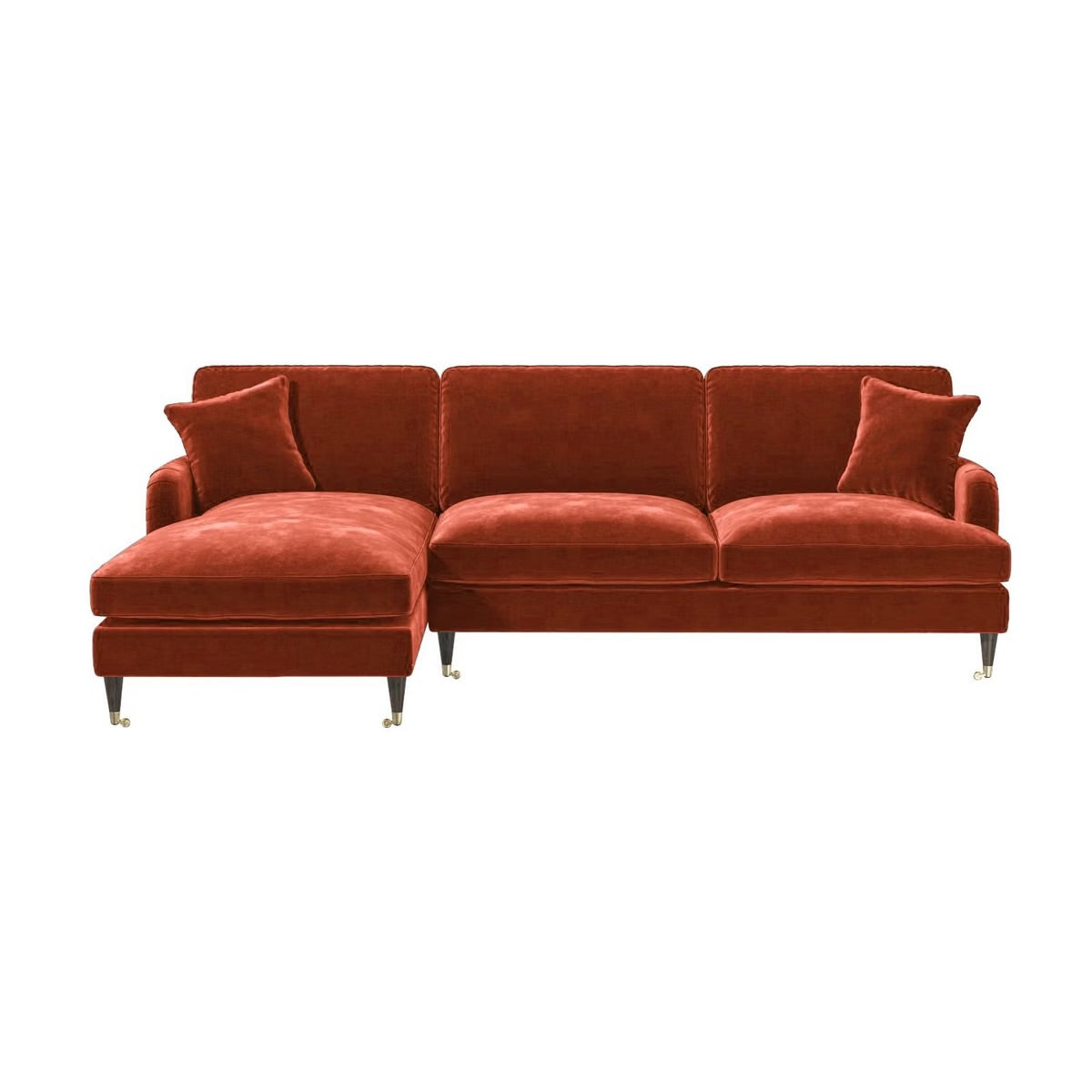 4 Seater Sofa L-Shaped Velvet Corner Couch with Cushions