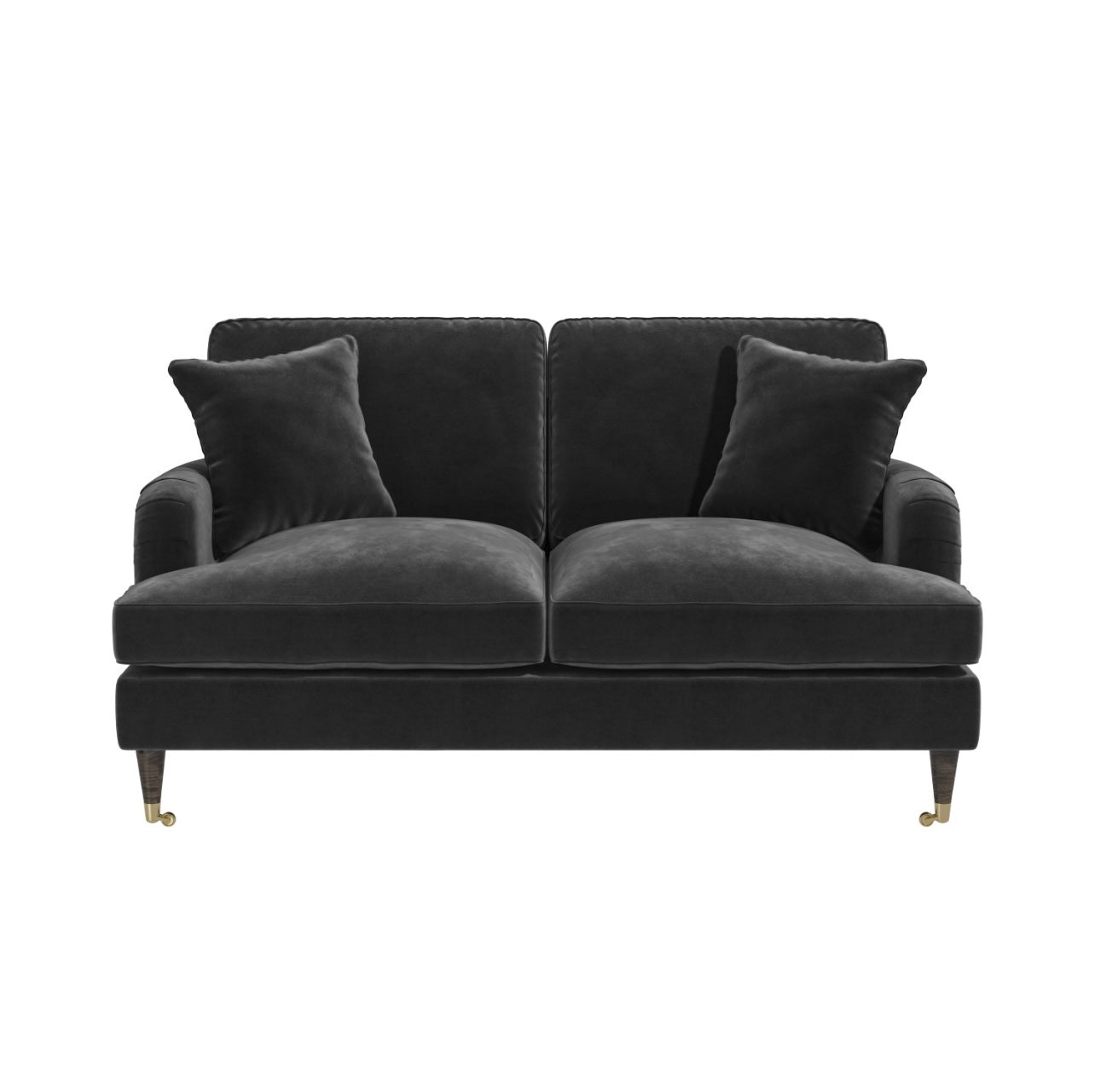 Velvet Sofa 2 Seater Couch Upholstered with Cushions