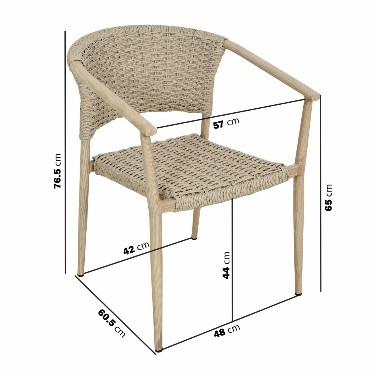 Garden Dining Set 6 Seater with Rattan Chairs Outdoor Patio