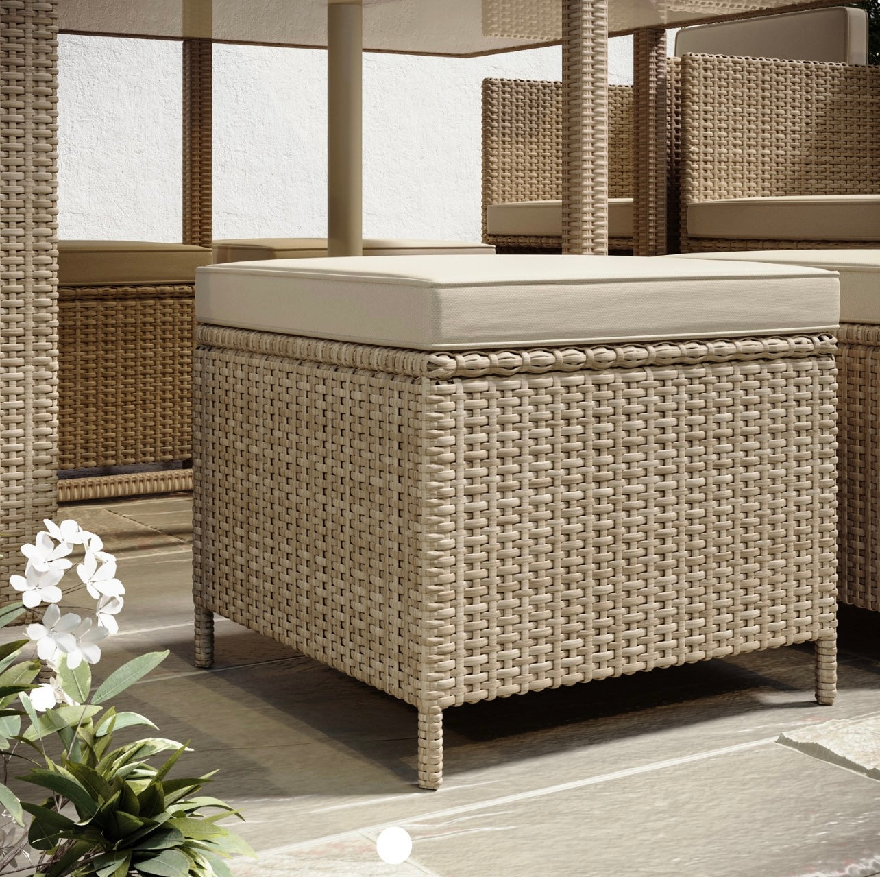Rattan Garden Dining Set Seats 8 Outdoor Patio