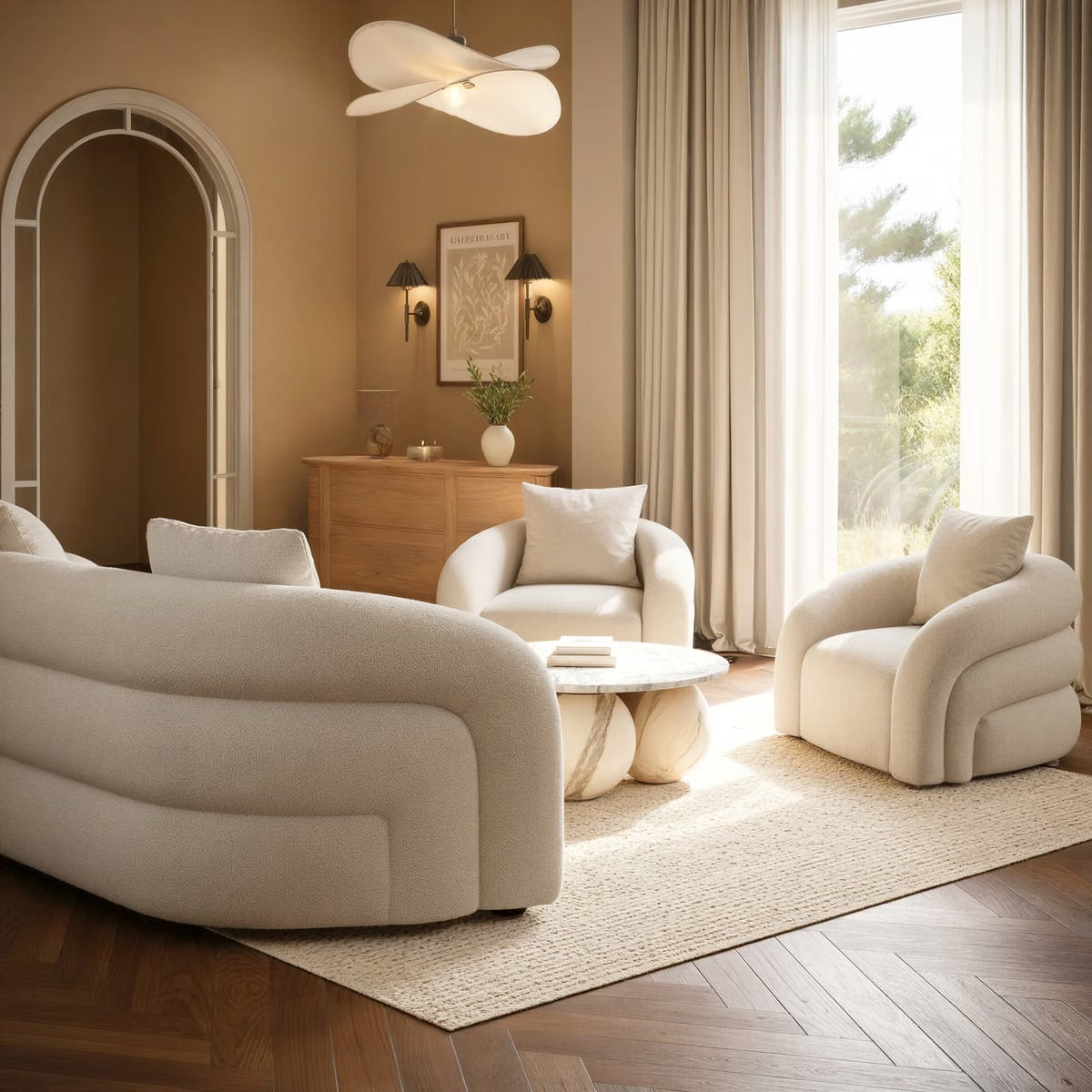 3 Seater Sofa Couch Upholstered with Scatter Cushions