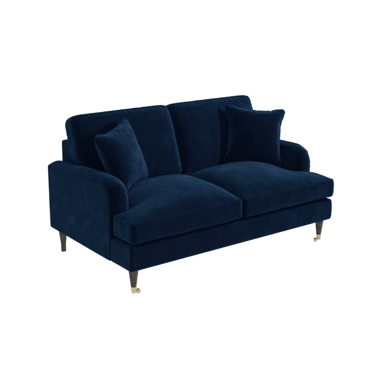 Velvet Sofa 2 Seater Couch Upholstered with Cushions
