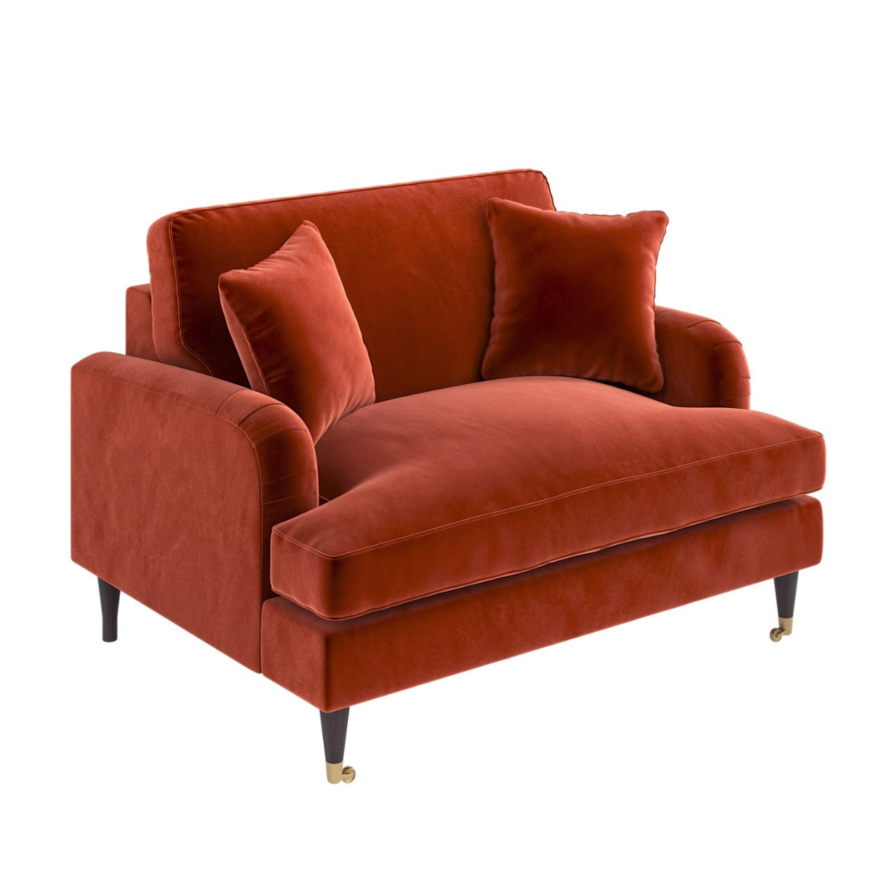 Loveseat Sofa Velvet Couch 2 Seater with Cushions