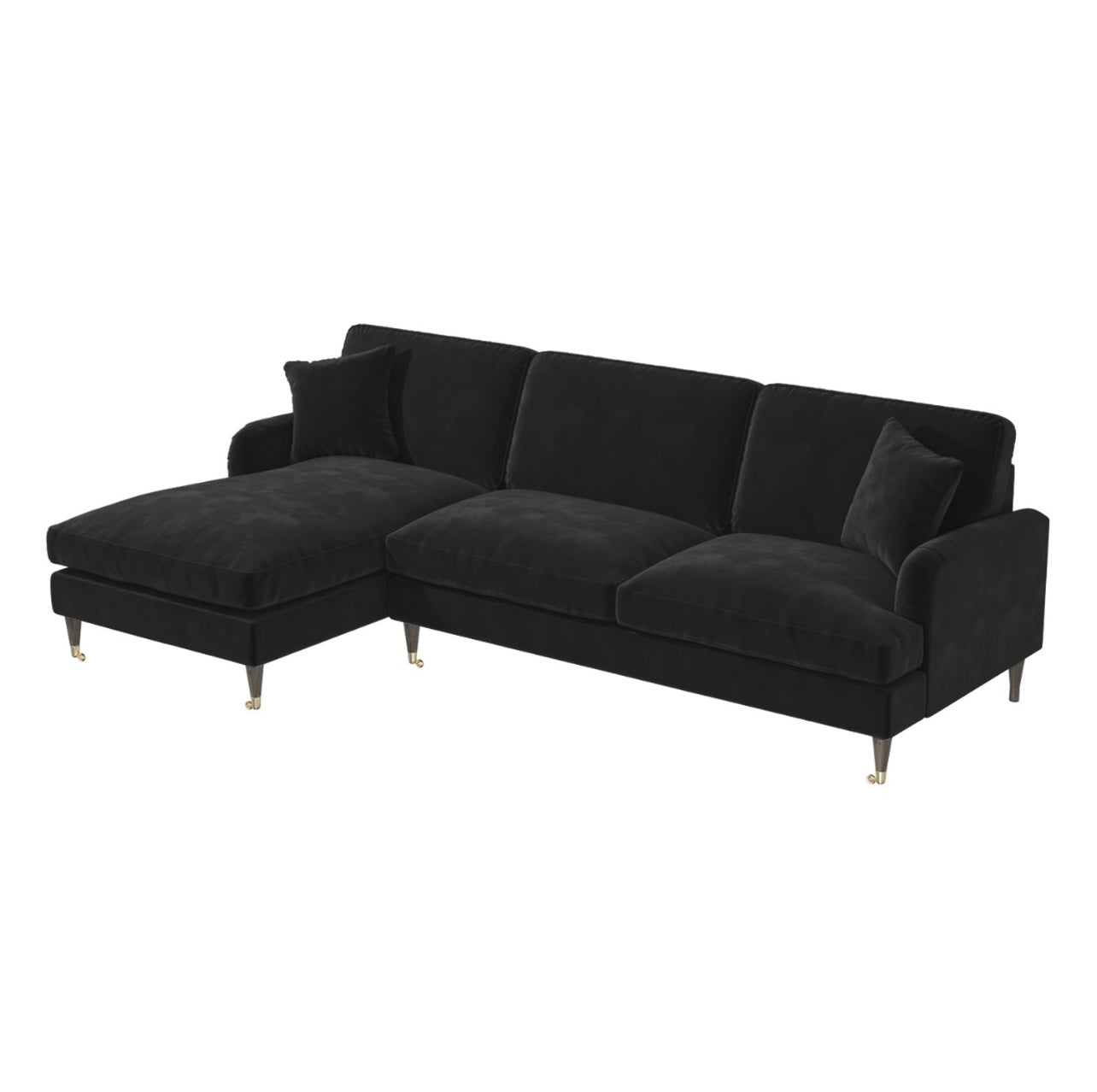 4 Seater Sofa L-Shaped Velvet Corner Couch with Cushions