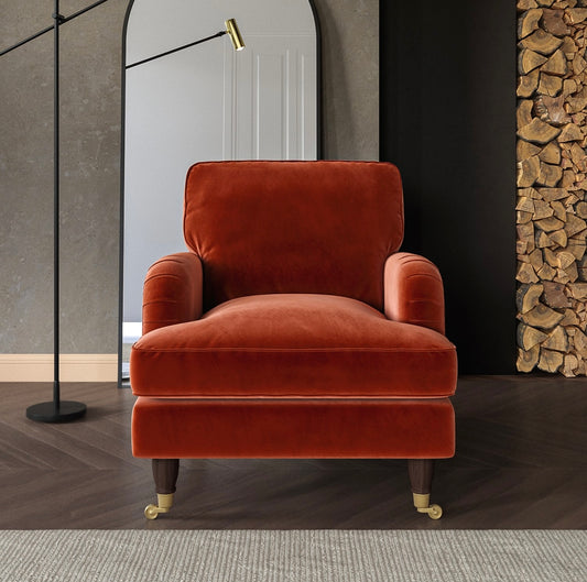Velvet Armchair Upholstered Accent Chair Plush and Modern